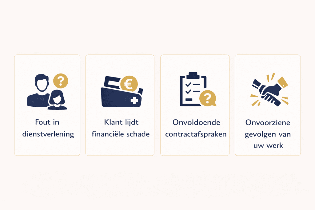 Voorbeelden van aansprakelijkheidsrisico’s in Spanje bij dienstverlening zoals fouten, financiële schade en onduidelijke contractafspraken