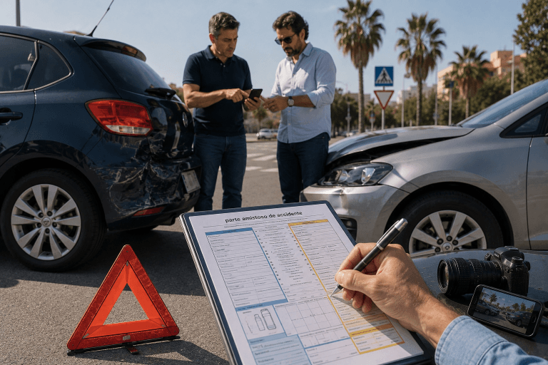 Autoschade in Spanje melden: 7 stappen na een ongeval